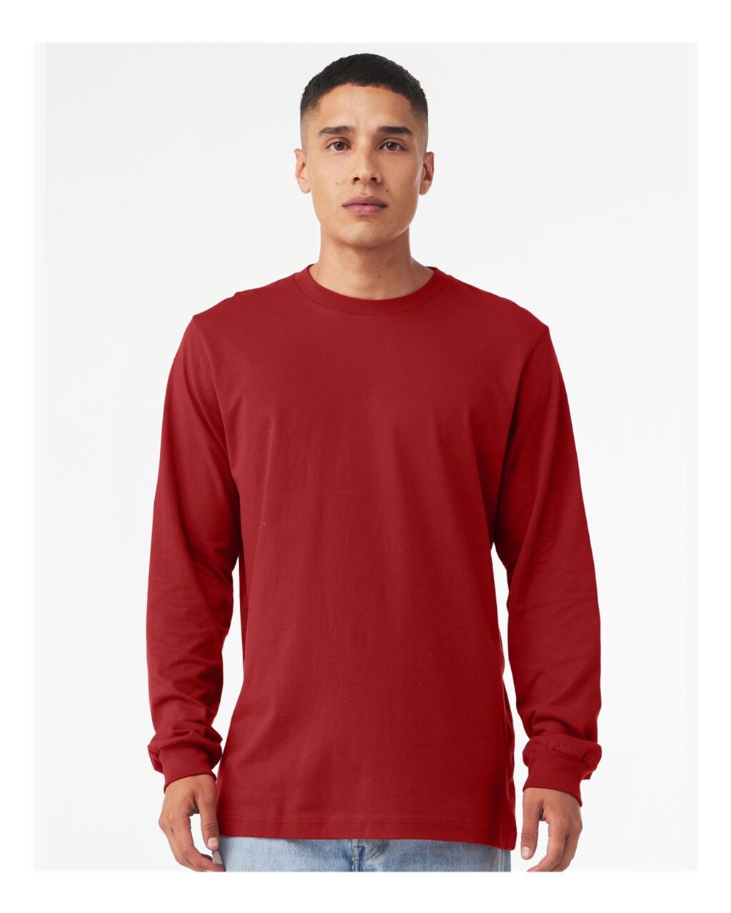 BELLA + CANVAS® Long Sleeve T-Shirt, Men’s Heavy Cotton Jersey Tee